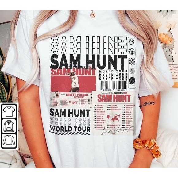 Sam Hunt Y2K Vintage Shirt, Sam Hunt 2024 Tour Shirt - Picture 1 of 4